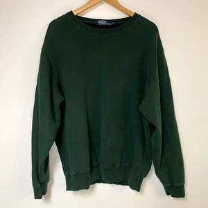 Sudadera Polo Vintage Años 90 Verde Ralph Lauren Suéter De Colección - Imagen 1 de 2