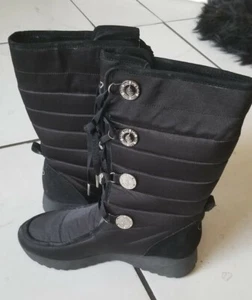Baby Phat Womans Black Satin Boots 7.5 - Picture 1 of 12
