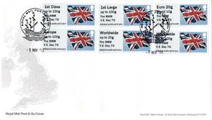 RARE! FLAG NDC RMM VE DAY 70 8/5/15 FDC COLL/SET A005 PORTSMOUTH SHS POST GO - Picture 1 of 1