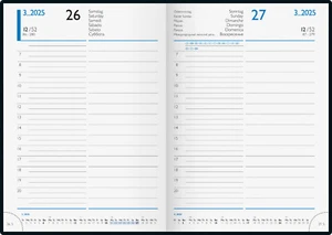 Buchkalender 2025 Kalender 1 Tag = 1 Seite auch Sa und So BRUNNEN A5 Modell 798 - Bild 1 von 2