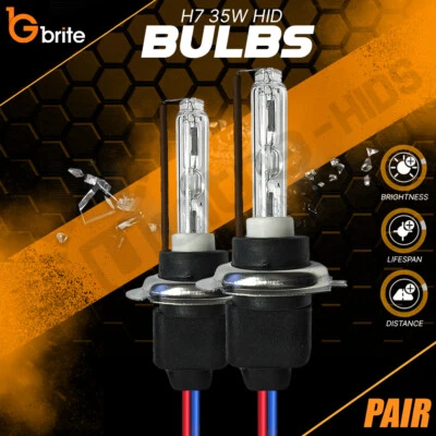 2x H7 35W METAL BASE BULBS HID XENON CONVERSION KIT 6000K 8000K 10K 43K 5K UK - Image 1 of 4