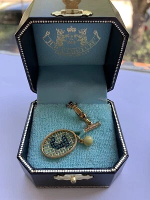 JUICY COUTURE TENNIS RACKET CHARM Sports Pickleball NIBWT VINTAGE~RETIRED Rare! - Image 1 of 4