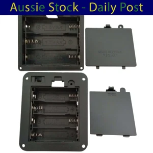 Battery Holder Panel Mount 4.5V 2xAA 3xAA 4xAA 6xAA Case with Tabs Switch Lid - Picture 1 of 10