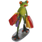 Green Frog Resin Figurine for DIY Terrarium and Home Decor