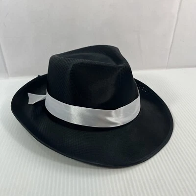 Sombrero de Gángster Fedora Mafia Mafioso Capone Suave Sinatra Disfraz Criminal Foto 1 de 4