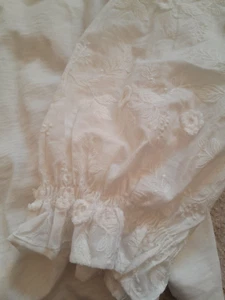 Monsoon Indi Embroidered Sleeve Shirt - Ivory - Size XL - Picture 1 of 19