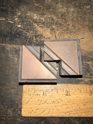 Printing Blocks “ Triangles?? “ Copper Face #2 - Image 1 of 4