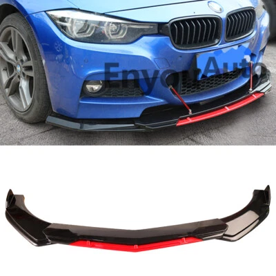 For BMW 118i 120i 125i 128i Series Front Bumper Lip Spoiler Splitter Black Red - Image 1 of 4
