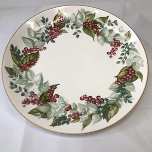 Restoration Hardware 3 Plate Lot Festive Berry Salad Dessert 8.25” Holiday Table - Picture 1 of 6