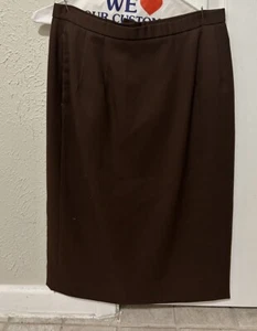Pendleton Mujer Talla 6 Vintage Marrón Lana Virgen Hasta la Rodilla Falda Lápiz - Imagen 1 de 3