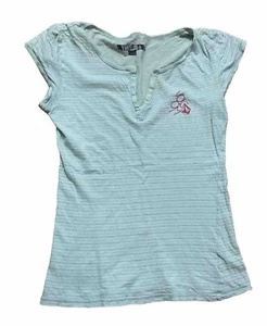 Vintage Volcom Stone Ladies Size 12 Green T-Shirt Surf Skate Women’s - Picture 1 of 7