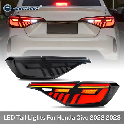 HCmotion 适用于本田 Civic 11th Sedan 2022 2023 LED 尾灯烟雾组件 — 第 1/4 张图片