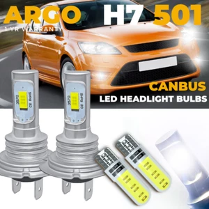 For Ford Focus MK2 Led Headlight 2004-10 6000K White Xenon Low Side Light Bulbs - Picture 1 of 22