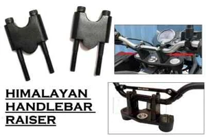 Handle Bar Risers in Black Fits Royal Enfield Himalayan 411cc - Picture 1 of 6