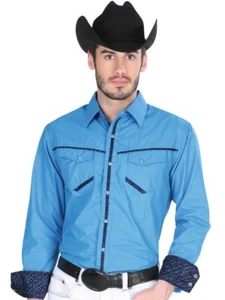 Western Hemd L/Arm (Spcls) El General 100% Polyester blau ID 33394 - Bild 1 von 1