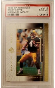 1999 SP Authentic Brett Favre MAX IMPACT #MI10 graded PSA 10 card - Picture 1 of 2