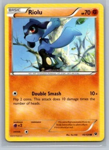 2016 Pokemon XY Fates Collide Base Riolu #45/124 - Foto 1 di 2