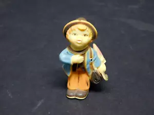 Figurine "Traveling Boy w/umbrella" VTG Miniature 2.75" Tall Hong Kong Ex. Cond - Picture 1 of 5