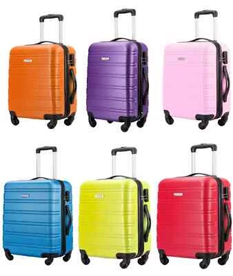 55X35X20 4 Wheel EASYJET BA JET 2 CABIN HAND LUGGAGE SUITCASE CARRY ON CASE BAG - Image 1 of 4