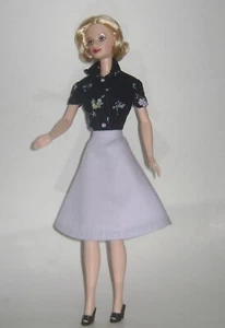 Vintage Style Barbie Hand Made  Blouse & Lavender Pique Skirt - Picture 1 of 5