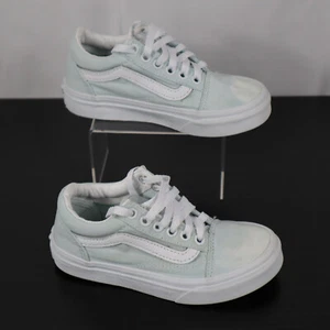 Vans Old Skool Low Top Sneaker Kinder 12 hellblau weiß Schnürschuhe Canvas - Bild 1 von 7