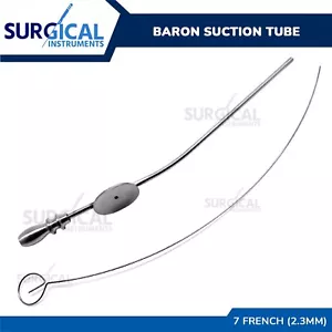 Tubo de succión BARON 7 fr. (2,3 mm) instrumentos quirúrgicos de acero inoxidable grado alemán - Imagen 1 de 3