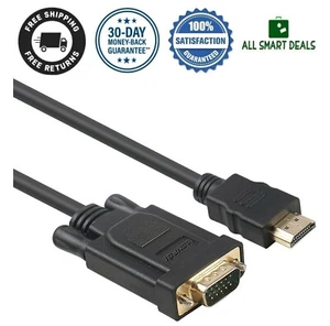 Conversor HDMI A VGA Macho A Macho Para Computadora Laptop Monitor Proyector - Picture 1 of 12
