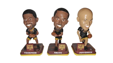 Cleveland Cavs 2016 NBA Champions Mini Bobblehead Set Jefferson, Thompson, Smith Cover