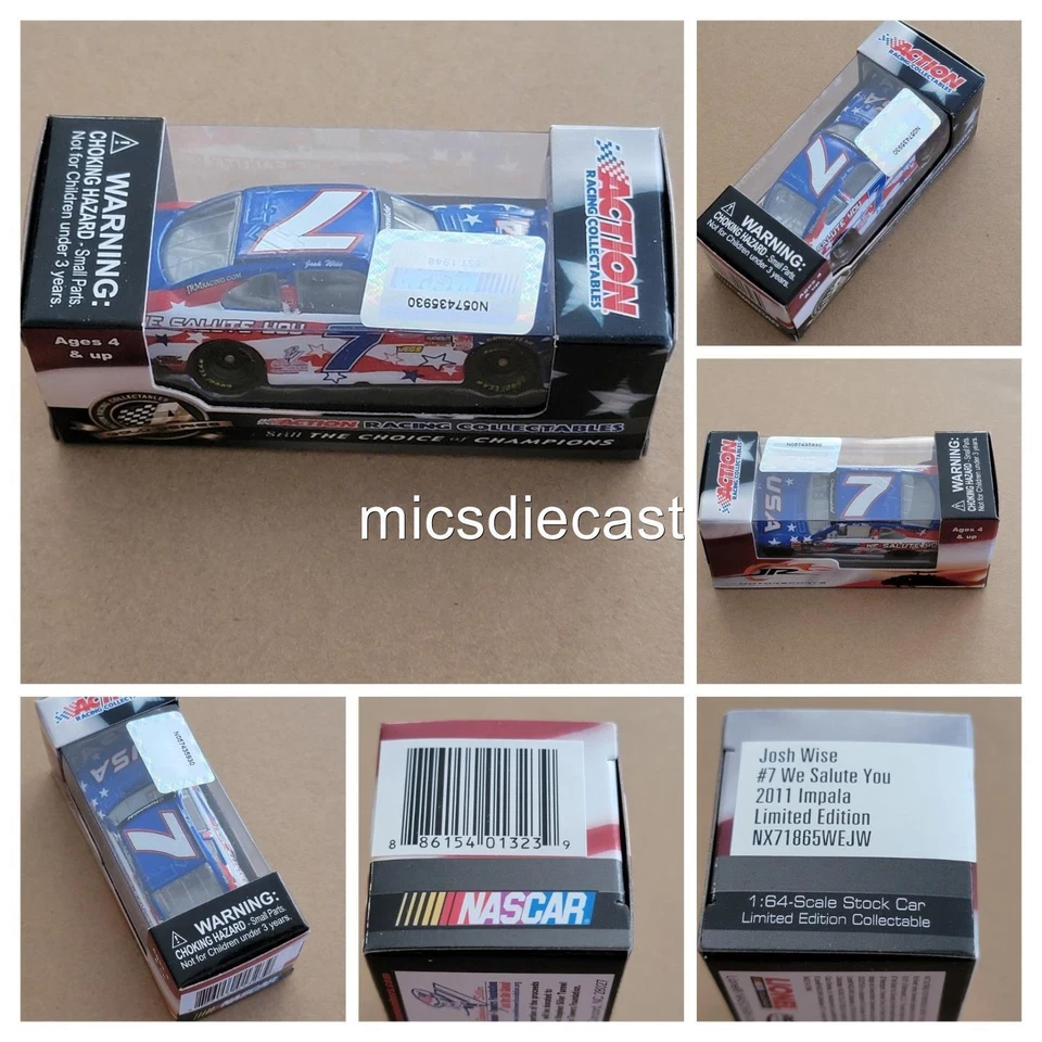 LOOK Gold Series ENVÍO GRATUITO 2011 Josh Wise #7 EE. UU. Te saludamos 1:64 JRM NUEVO EN CAJA Foto 1 de 4