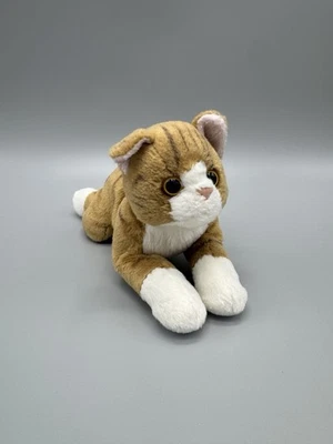 The Bearington Collection Tabby Striped Kitty Cat Small 9” Laying Flat Plush - Image 1 of 4