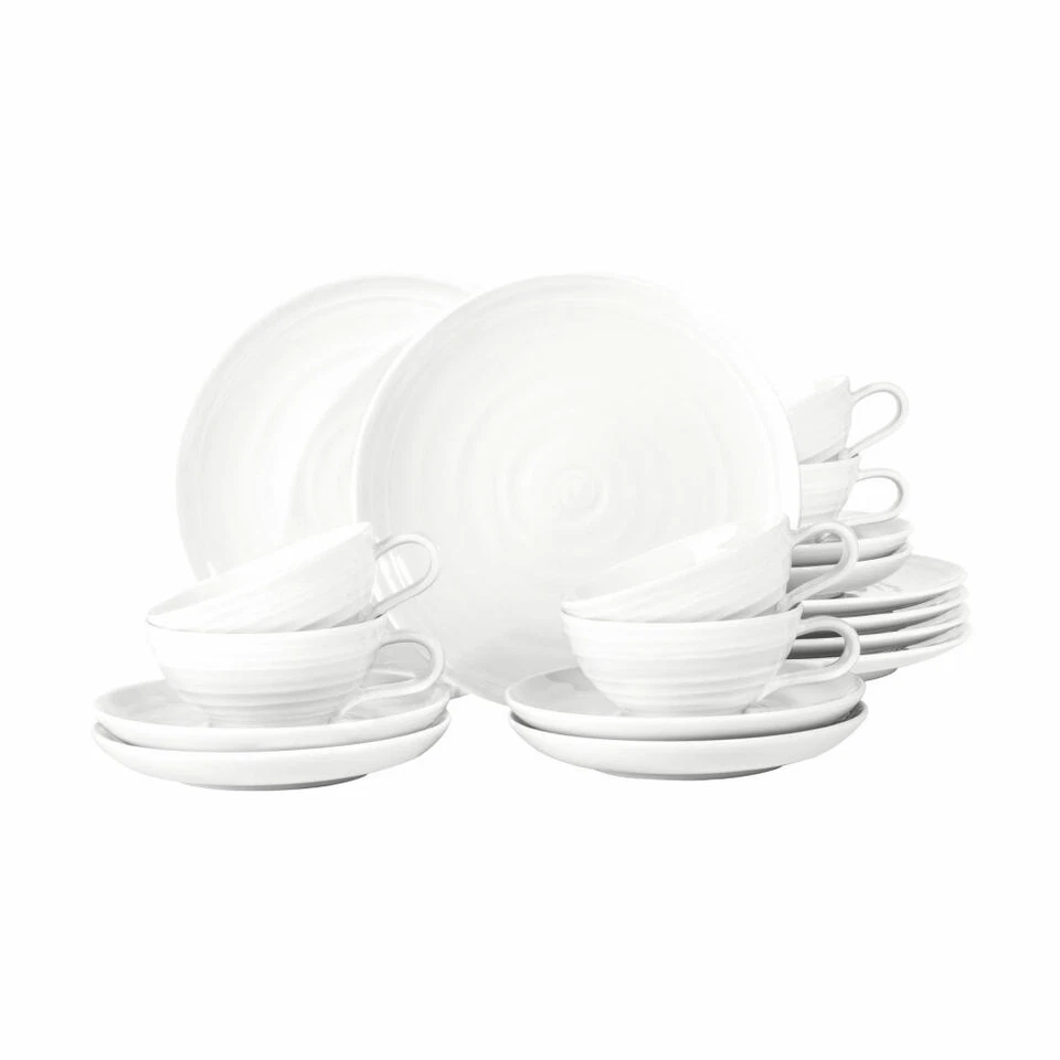 Seltmann Weiden servicio de té 18 piezas pequeño Terra blanco, juego de vajilla, porcelana Foto 1 de 1