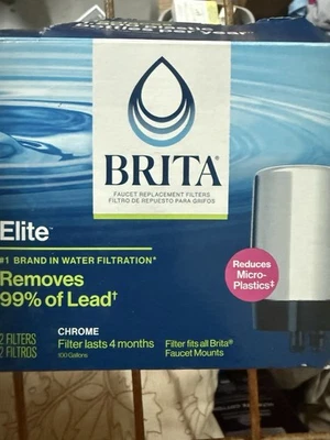 BRITA Elite Replacement Faucet Filter CHROME - 2-PACK - Image 1 of 4
