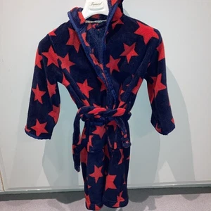 John Lewis Red Stars Bathrobe - Picture 1 of 4