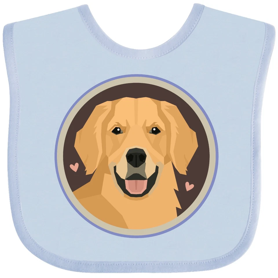 Inktastic Golden Retriever Perro Bebé Babero Mascotas Cachorro Raza Retriever Ropa Foto 1 de 1