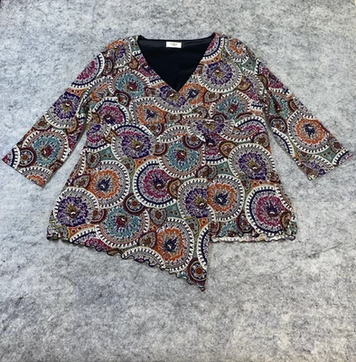 Top Muñeca Bebé Cato Para Mujer 18/20 Multicolor Paisley Manga 3/4 Hada Boho Y2K Foto 1 de 4