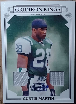 2007 Donruss Threads Pro Gridiron Kings /250 Curtis Martin #PGK-10 Jets - Image 1 of 4