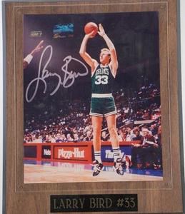 Larry Bird No. 33 Boston Celtics AUTOGRAPHED 11 x 13 color photo mounted #DA983 - Picture 1 of 4