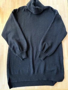 Vestido túnica suéter negro cuello alto Mumu para mujer  - Imagen 1 de 7