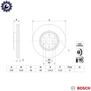 2x BRAKE DISC 0 986 479 H29 FOR MERCEDES-BENZ OM699.303/305/301/302/304 2.3L - Picture 1 of 9