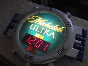 Vintage Michelob Ultra Bier Bar Uhr Uhr funktioniert - Bild 1 von 6