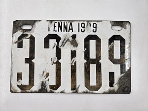 Antique Porcelain 1909 Pennsylvania License Plate Manufactured In Beaver Falls  - Picture 1 of 4