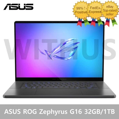 ASUS ROG Zephyrus G16 16" GU605CP-QR019W RTX5070 32GB/1TB Ultra 9 285H Win11 - Image 1 of 4