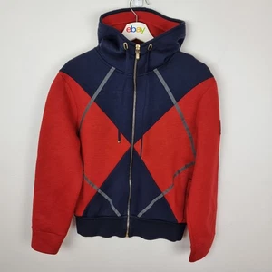 Moncler Gamme Bleu Maglia Cardigan Full Zip Red Blue Size XL - Picture 1 of 13