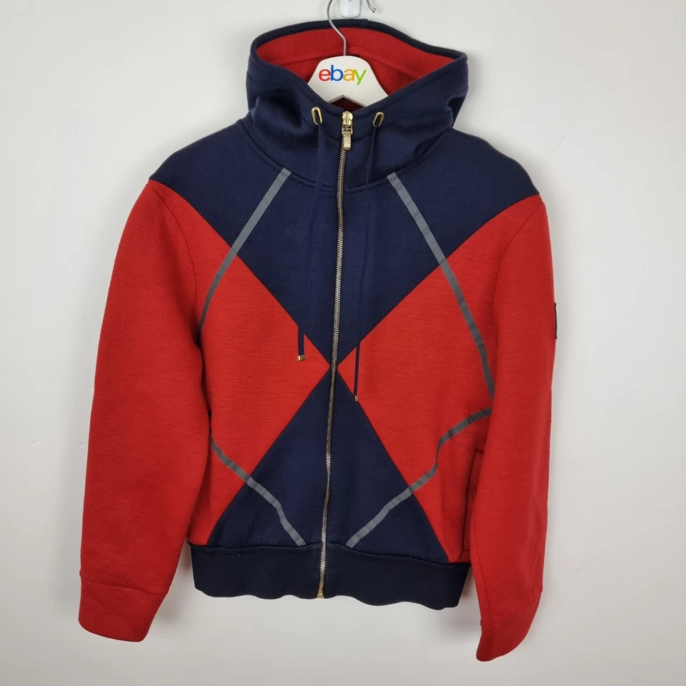 Moncler Gamme Bleu Maglia Cardigan Full Zip Red Blue Size XL - Image 1 of 4