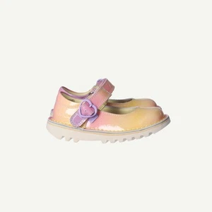 Kickers Girls Yellow Flat Mary Jane Shoes EU 24 UK 7 - Picture 1 of 15