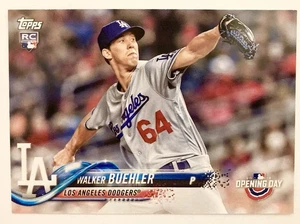 Tarjeta de novato 2018 Topps Opening Day #132 Walker Buehler RC Dodgers Phillies - Imagen 1 de 2