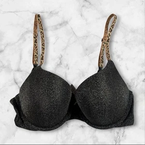 Victoria's Secret Shimmer Perfect Shape BH Damen 34C Bügel gefüttert schwarz - Bild 1 von 5