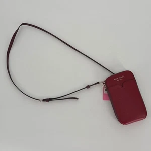 Kate Spade New York Burgundy Red Leather Crossbody Bag Streetwear Chic 93-16 - Picture 1 of 14