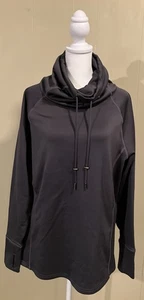 Sudadera para mujer Athleta Cinch Popover capucha cuello gris gimnasio 138335 grande L - Imagen 1 de 6