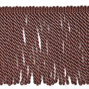 Trims by the Yard 5 iarde di Karuna 6" bordo frangia lingotto, cioccolato - Foto 1 di 3
